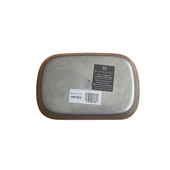 Vtg Wilton Armetale “Bless This House” Pewter Bread Warming Tray Dish Plate - Picture 4 of 8